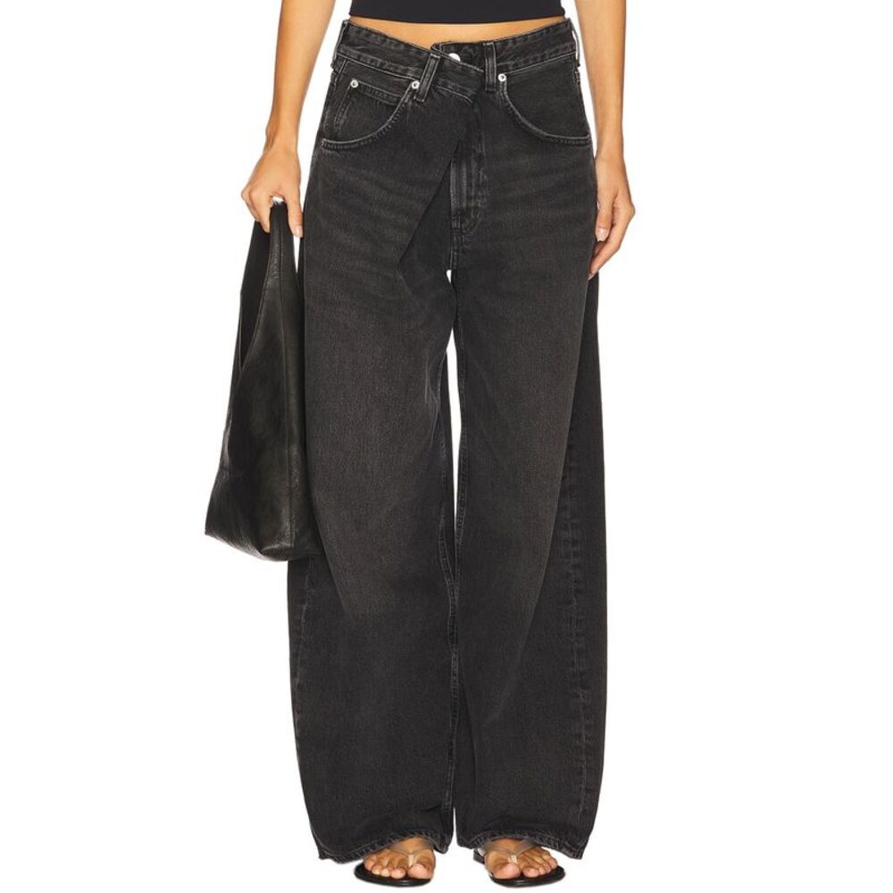 Agolde Womens Vana Fold Wide Leg Jeans 24 Arcane - NWT $288